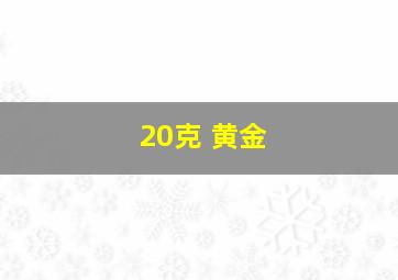 20克 黄金